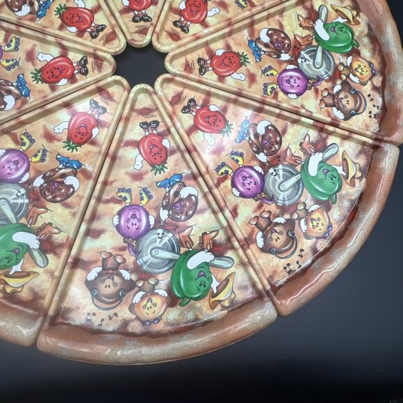 Complete Set (8) Vintage 90's Deborah Mallow Pizza Slice Plates Plastic Party - Picture 3 of 16